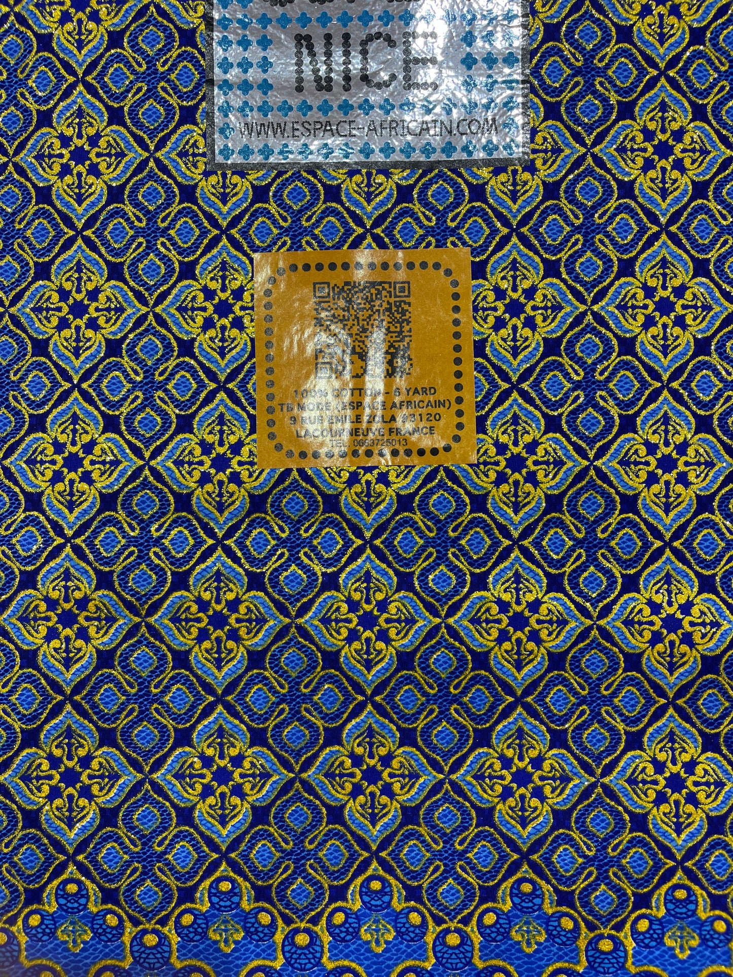 Wax Tissu Pagne Africain Brillant 6 Yards