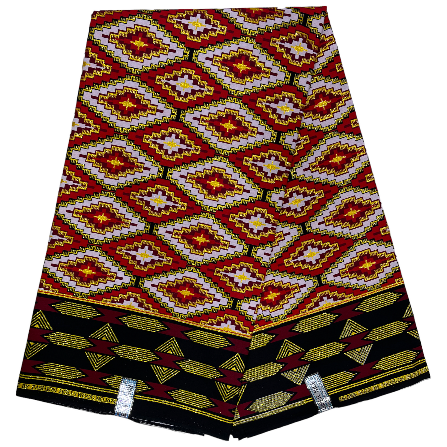 Wax Tissu Pagne Africain pailleté Brillant 6 Yards