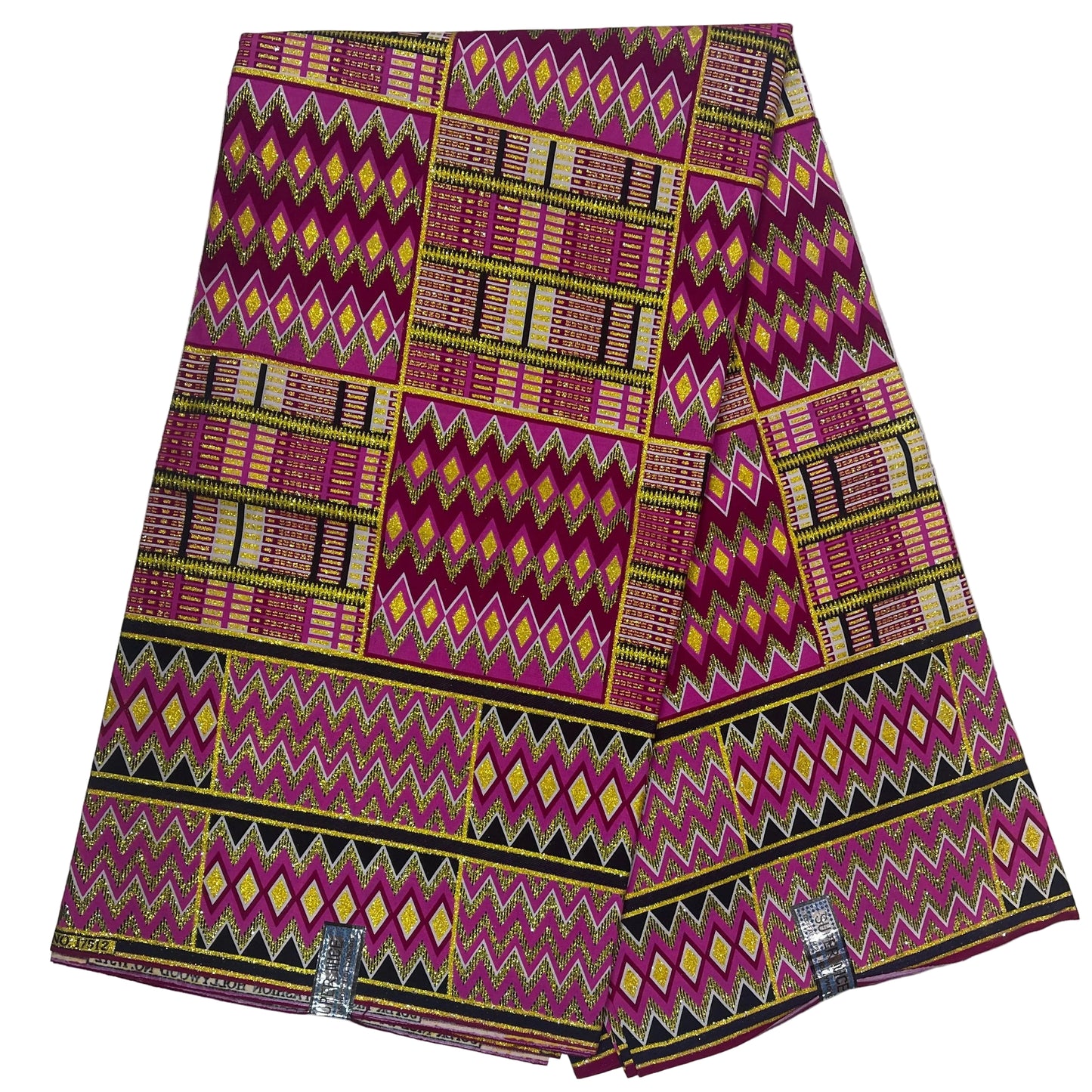 Wax Tissu Pagne Africain pailleté Brillant 6 Yards