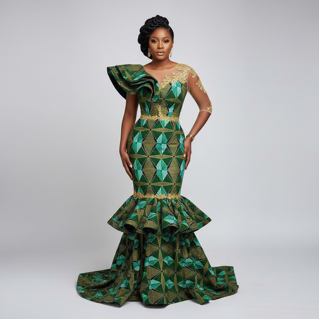 Wax Tissu Pagne Africain Brillant 6 Yards