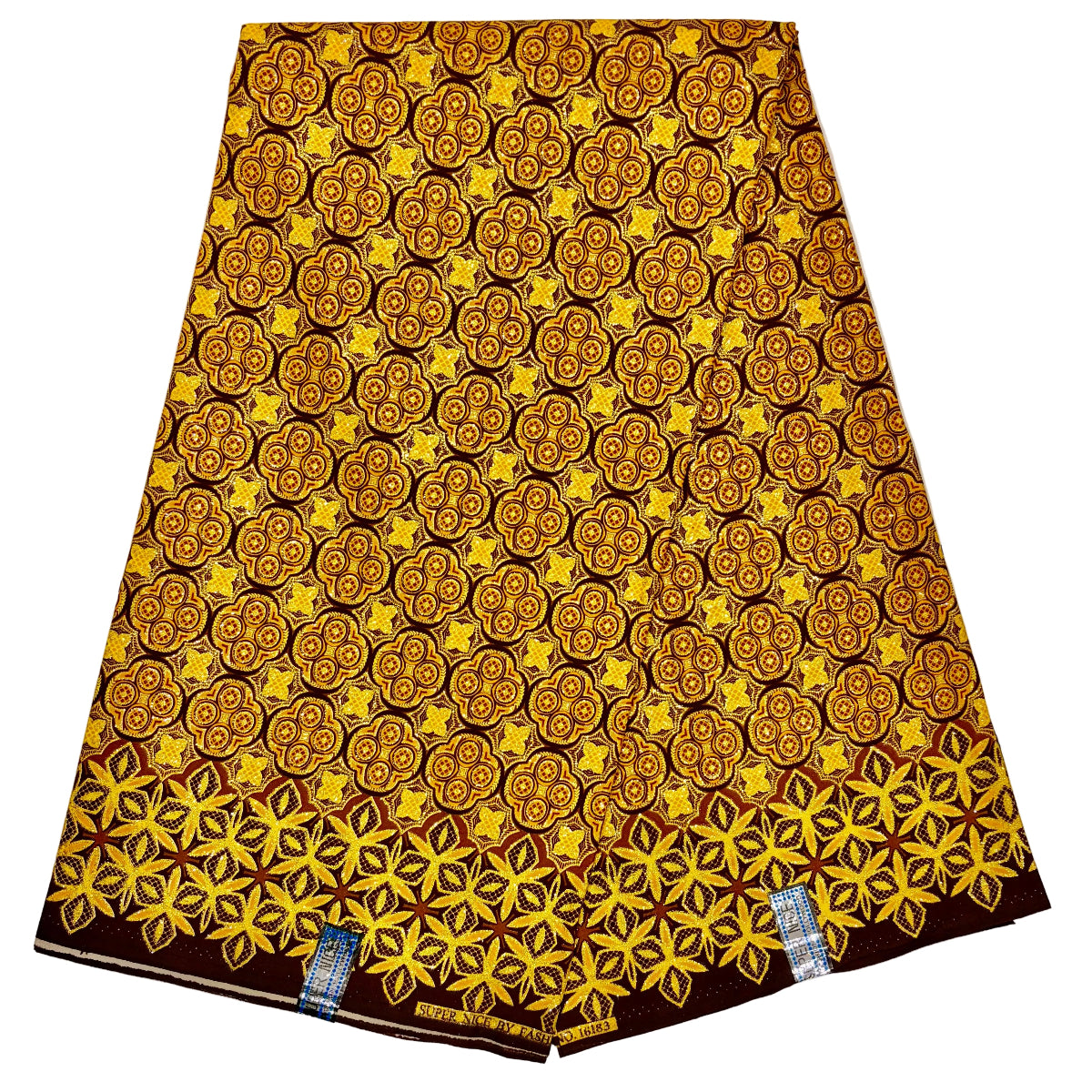 Wax Tissu Pagne Africain pailleté Brillant 6 Yards