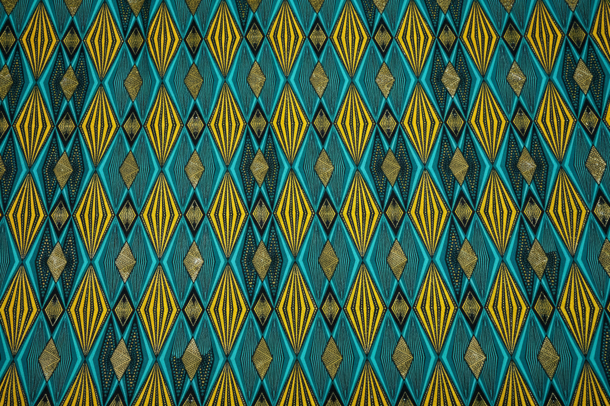 Wax Tissu Pagne Africain pailleté Brillant 6 Yards