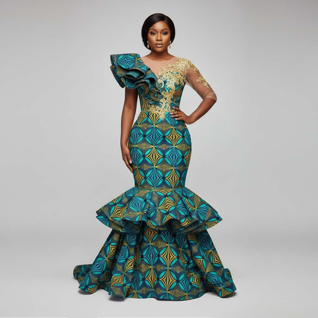 Tissu Pagne Africain Brillant 6 Yards