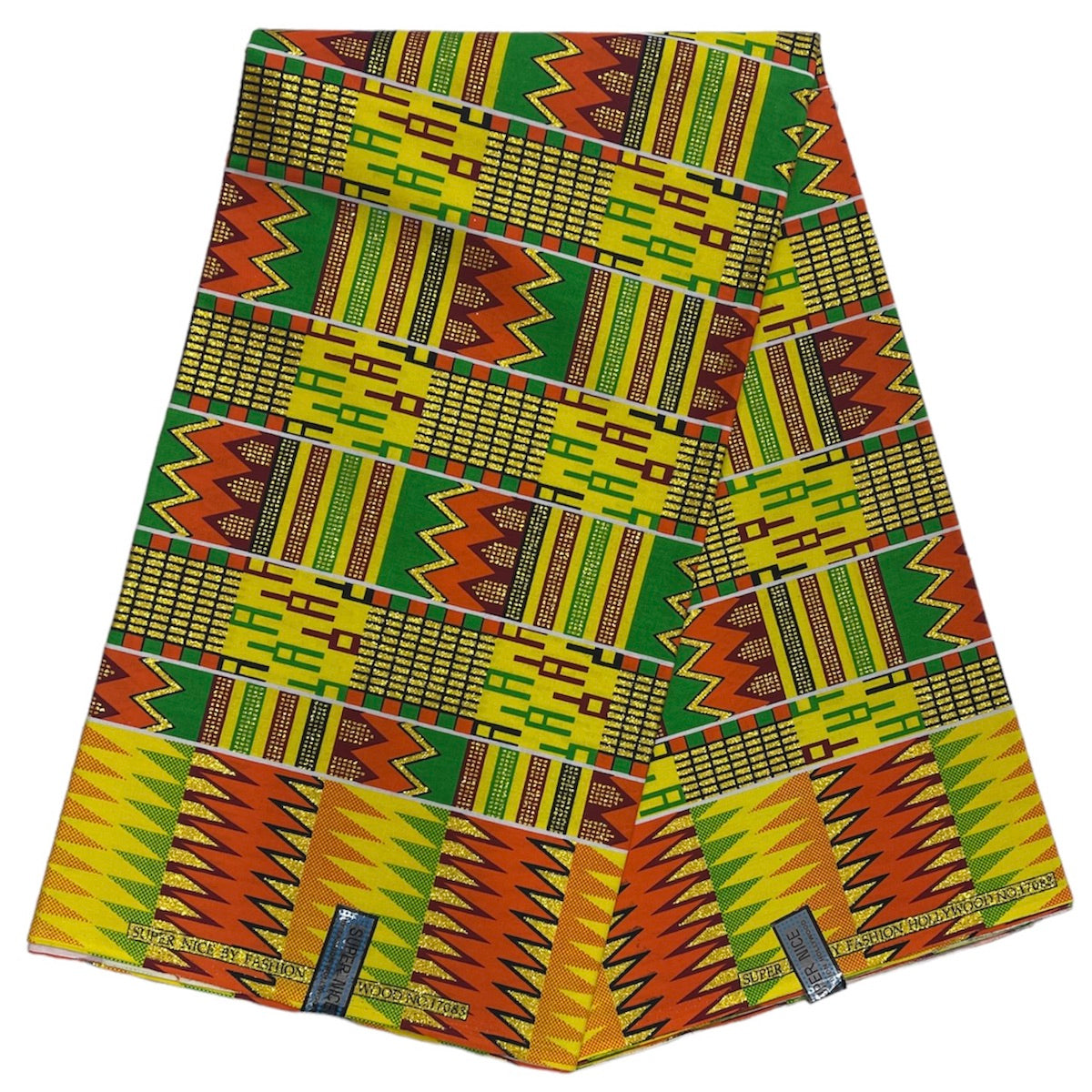 Wax Tissu Pagne Africain pailleté Brillant 6 Yards