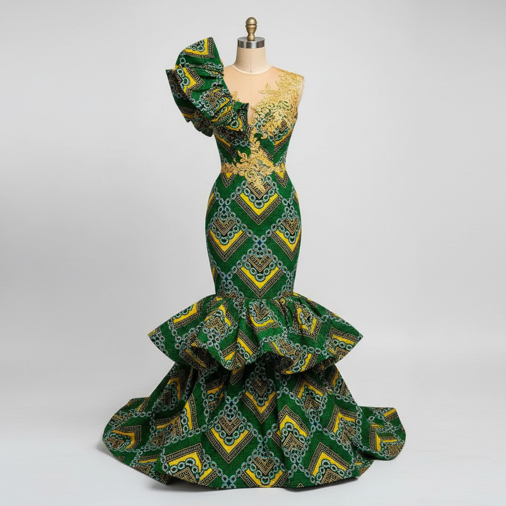 Wax Pagne Tissu Africain Brillant 6 Yards