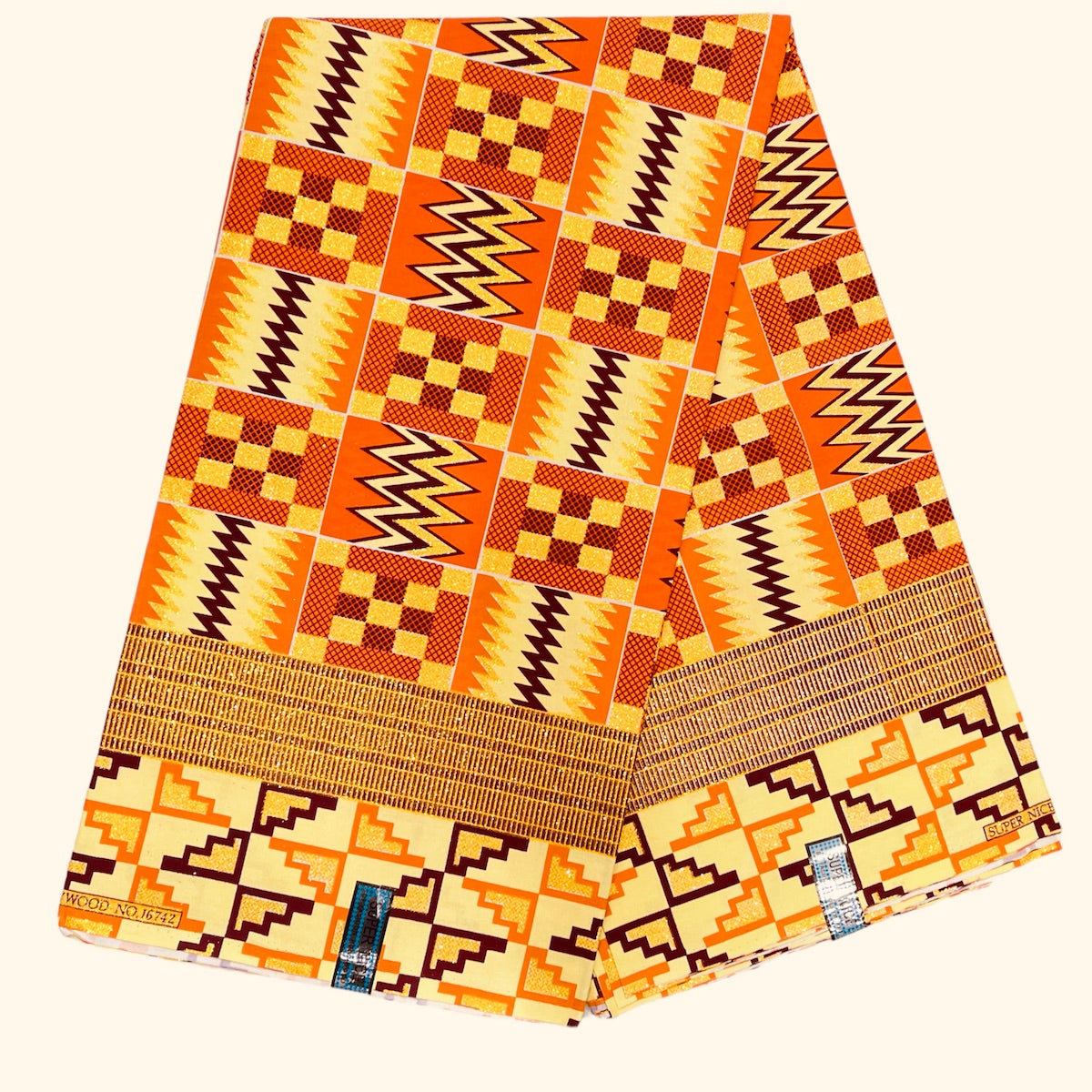 Wax Pagne Tissu Africain Brillant 6 Yards