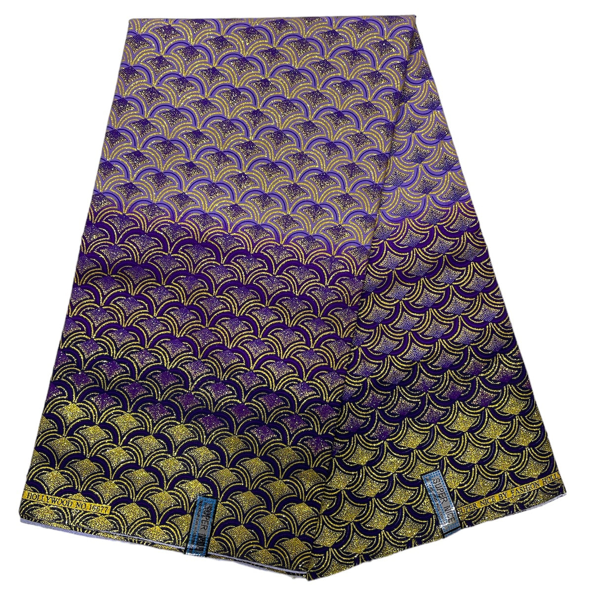 Wax Tissu Pagne Africain pailleté Brillant 6 Yards