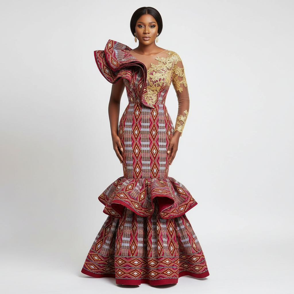 Wax Pagne Tissu Africain Brillant 6 Yards