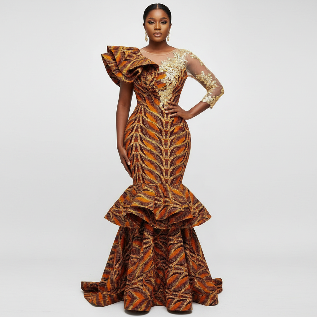 Tissu Pagne Africain Brillant 6 Yards