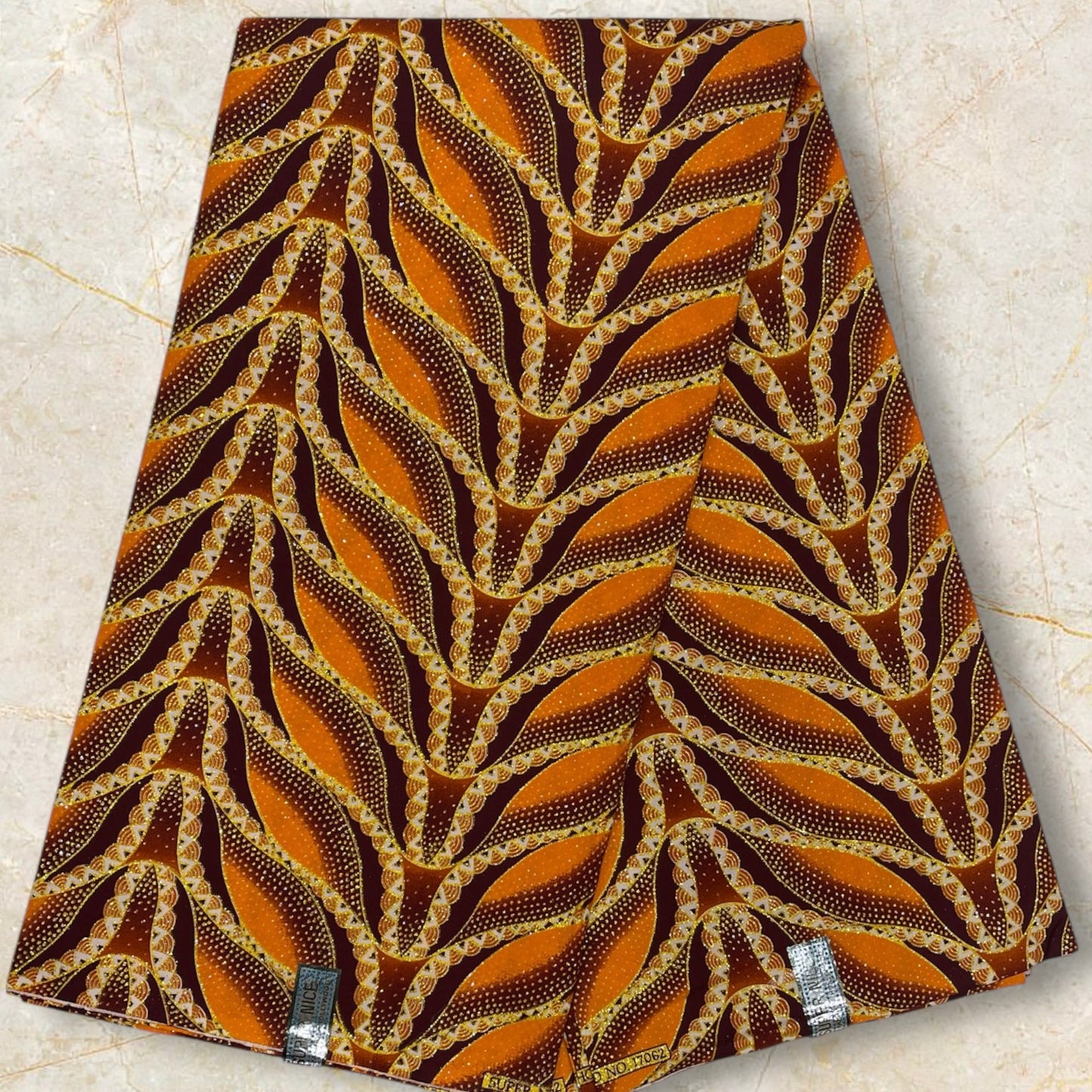 Wax Pagne Tissu Africain Brillant 6 Yards