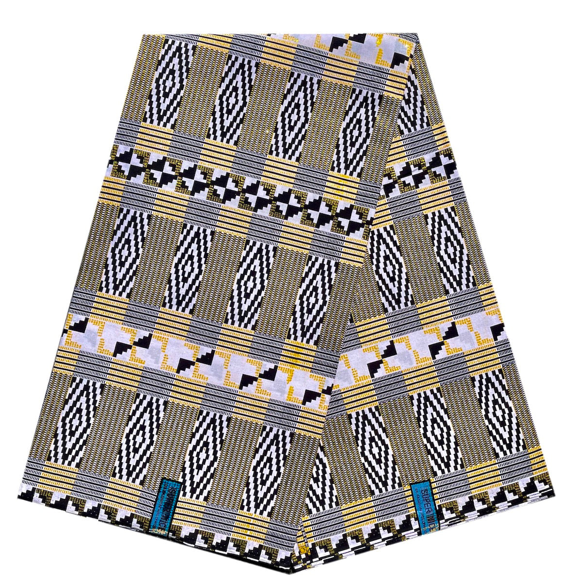 Wax Tissu Pagne Africain Kenté pailleté Brillant 6 Yards