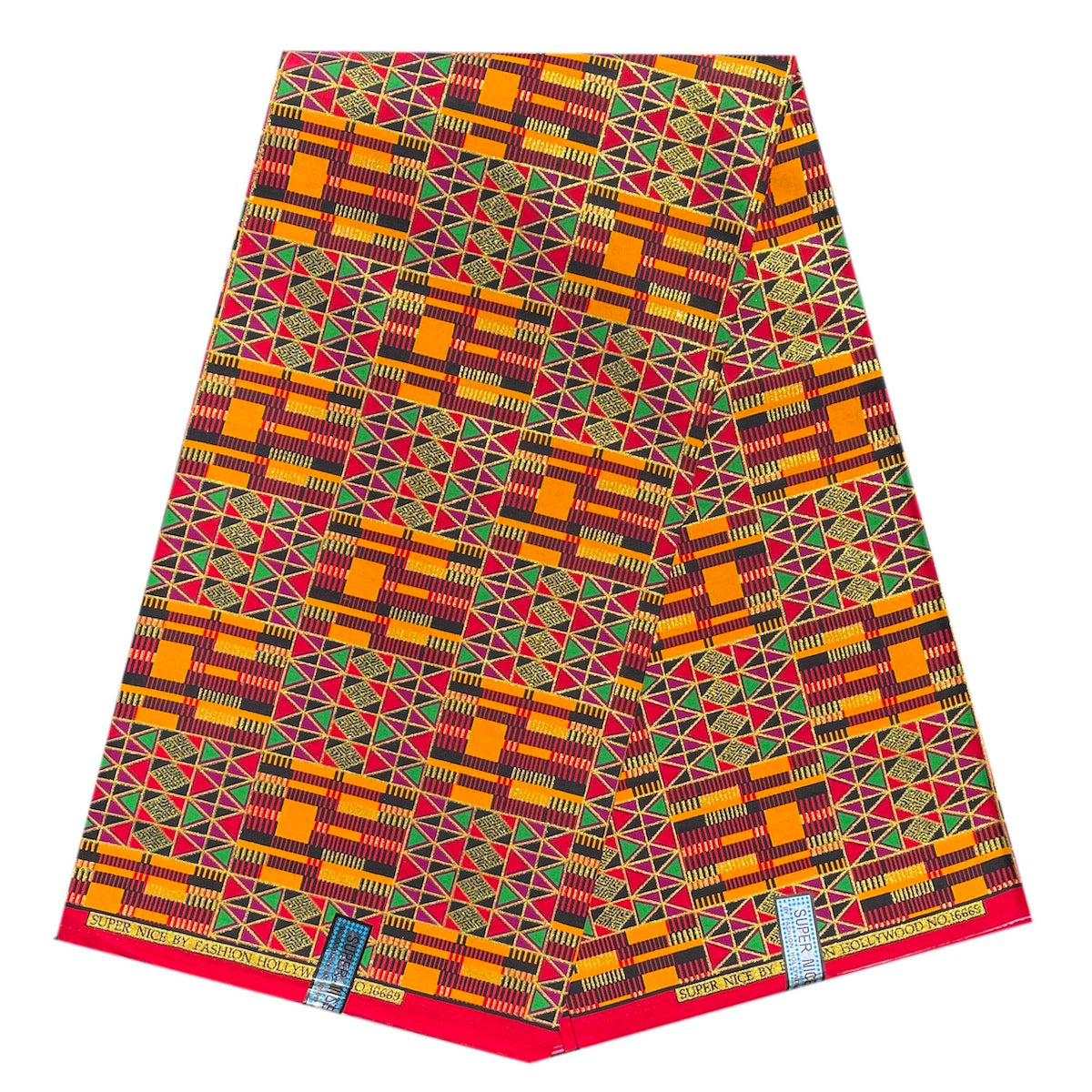 Wax Tissu Pagne Africain Kenté pailleté Brillant 6 Yards