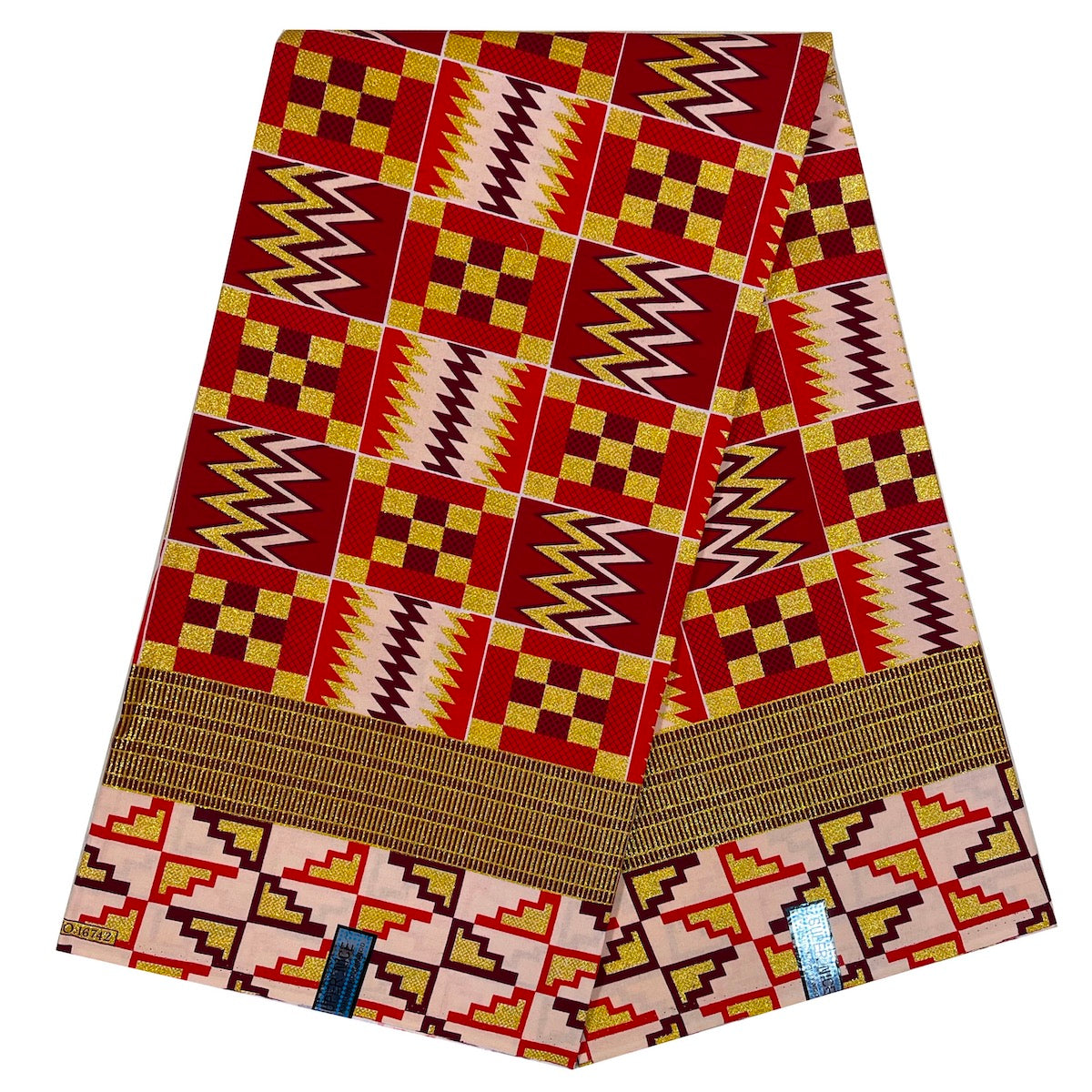 Wax Tissu Pagne Africain Kenté pailleté Brillant 6 Yards