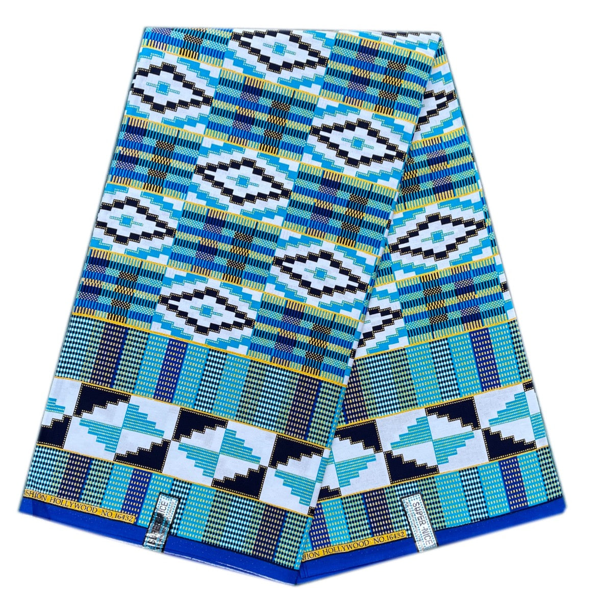 Wax Tissu Pagne Africain Kenté pailleté Brillant 6 Yards
