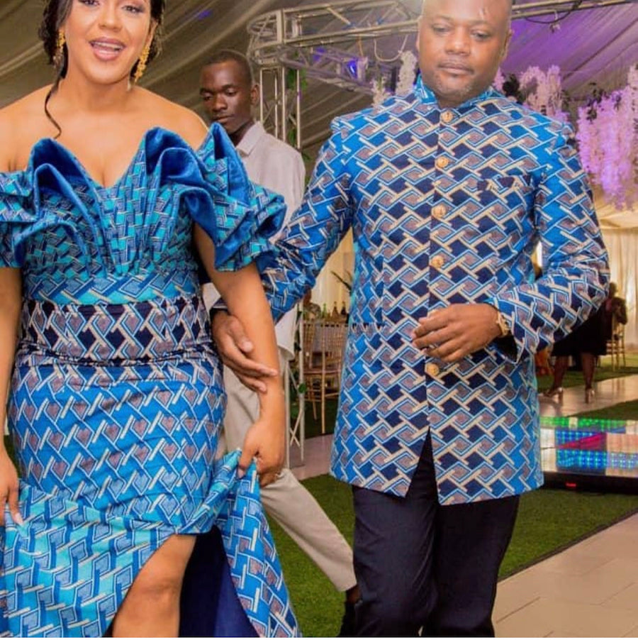 Wax Tissu Pagne Africain pailleté Brillant 6 Yards