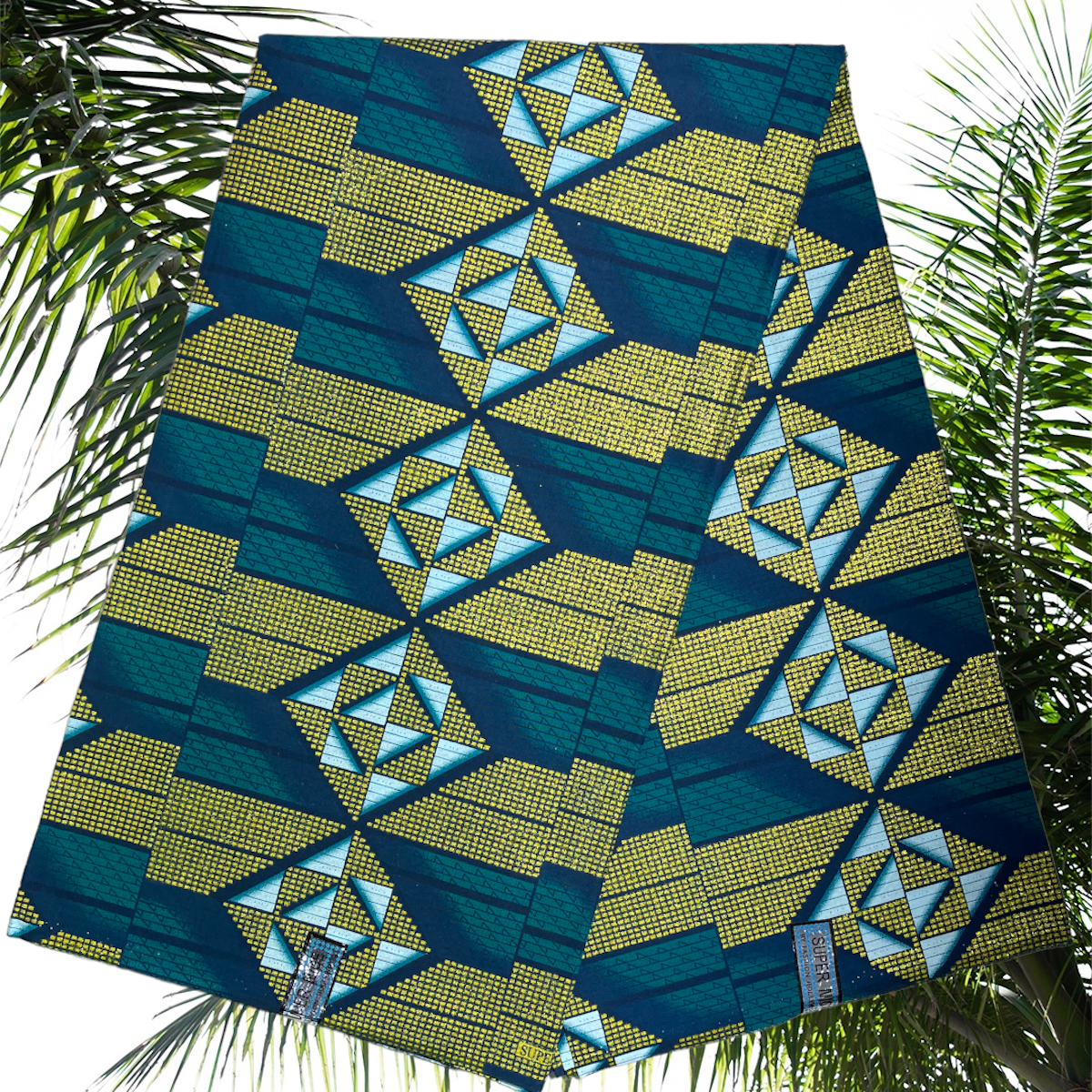 Wax Tissu Pagne Africain pailleté Brillant 6 Yards
