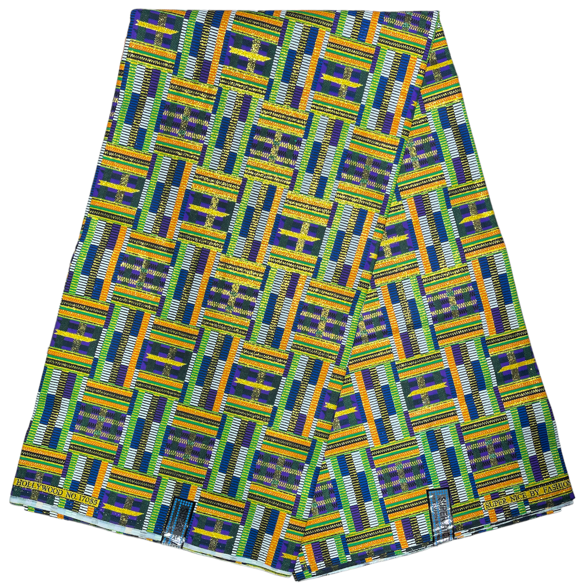 Wax Tissu Pagne Africain Kenté pailleté Brillant 6 Yards