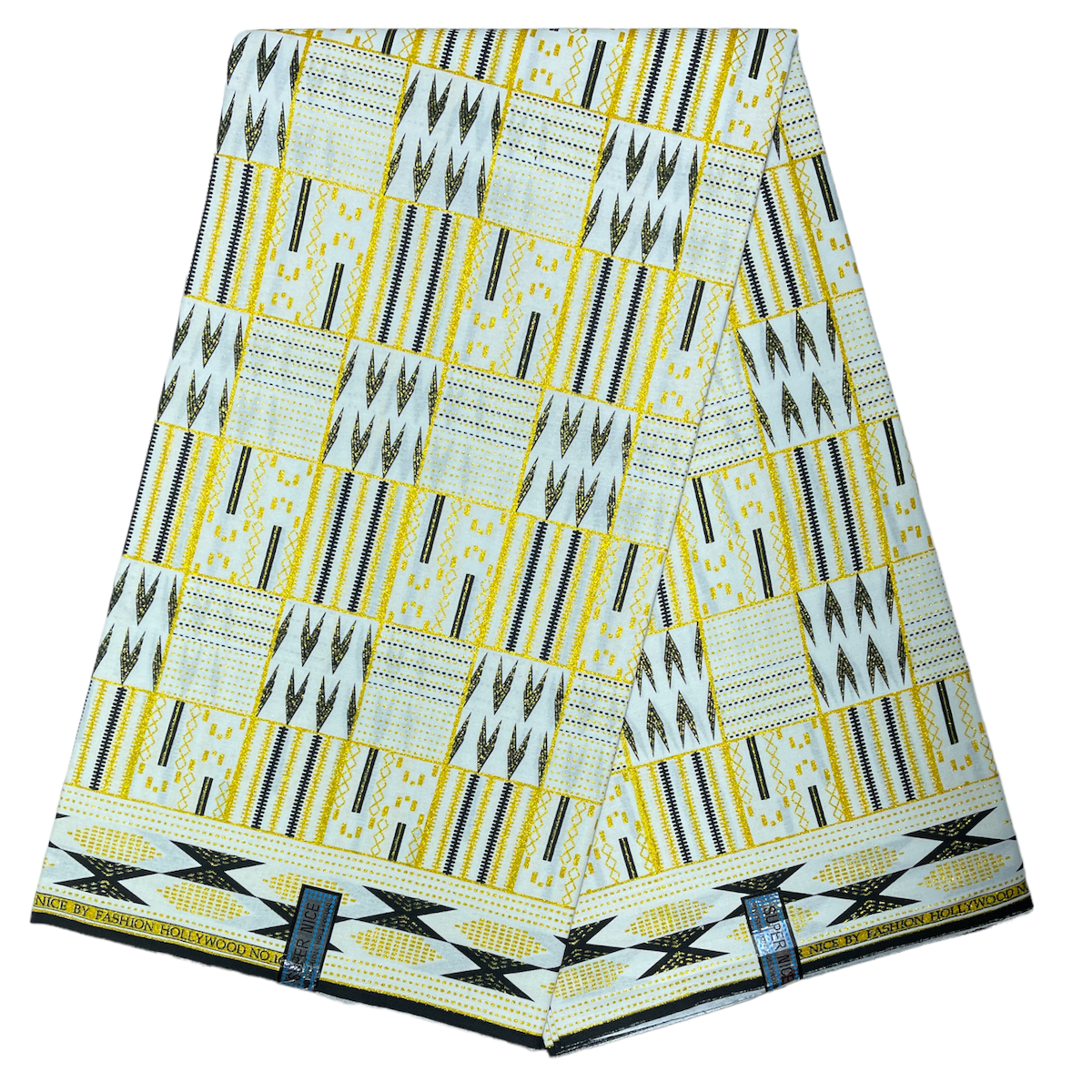 Wax Tissu Pagne Africain Kenté pailleté Brillant 6 Yards
