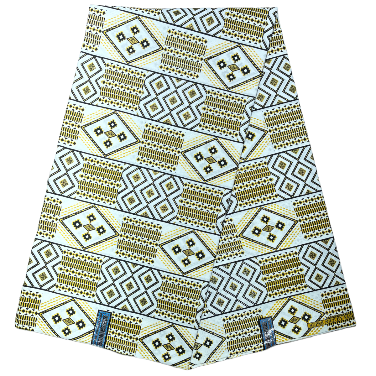 Wax Tissu Pagne Africain Kenté pailleté Brillant 6 Yards