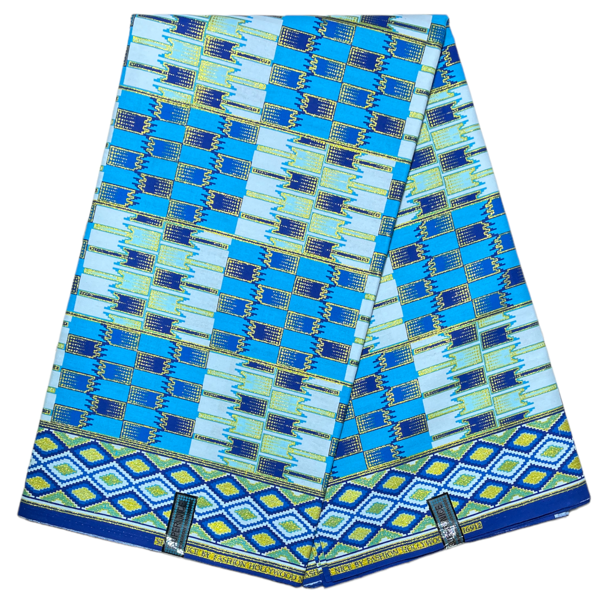 Wax Tissu Pagne Africain Kenté pailleté Brillant 6 Yards