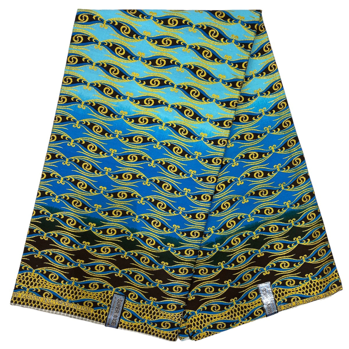 Wax Tissu Pagne Africain pailleté Brillant 6 Yards