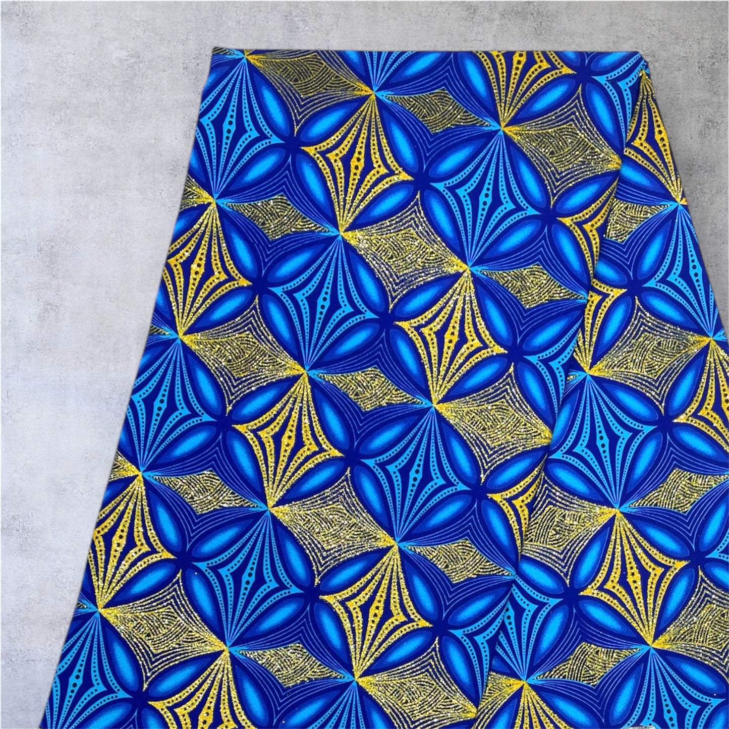 Wax Tissu Pagne Africain pailleté Brillant 6 Yards