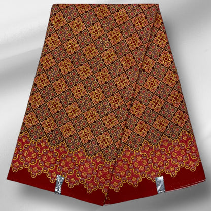 Wax Tissu Pagne Africain Brillant 6 Yards