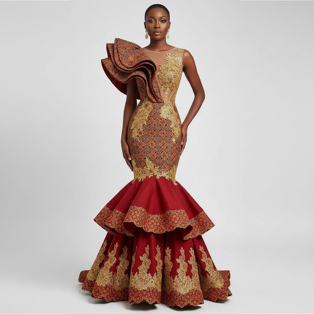 Tissu Pagne Africain Brillant 6 Yards