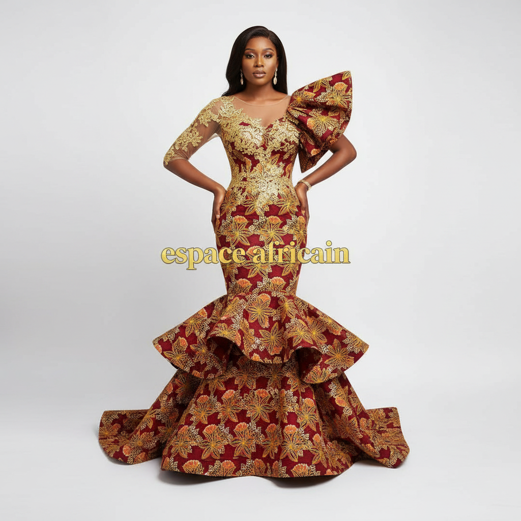 Tissu Pagne Africain Brillant 6 Yards