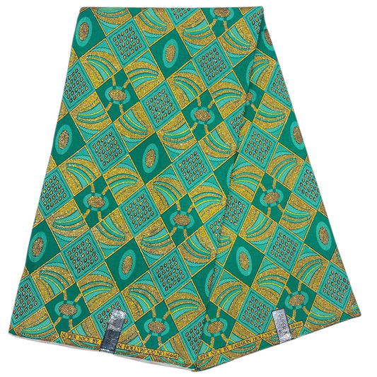 Wax Pagne Tissu Africain Brillant 6 Yards