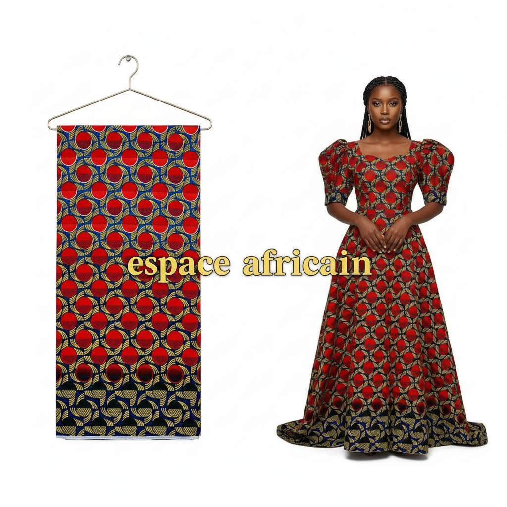 Tissu Pagne Africain Brillant 6 Yards