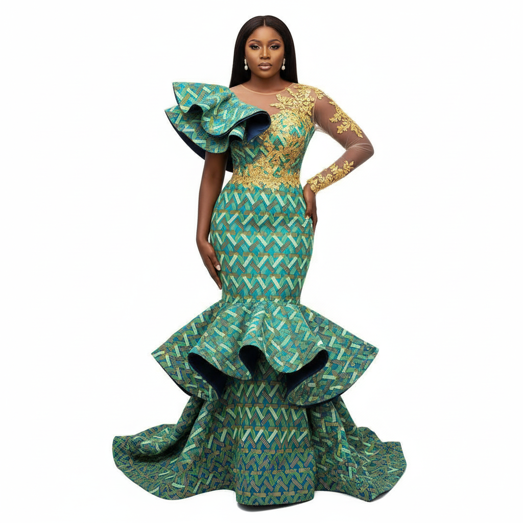 Tissu Pagne Africain Brillant 6 Yards