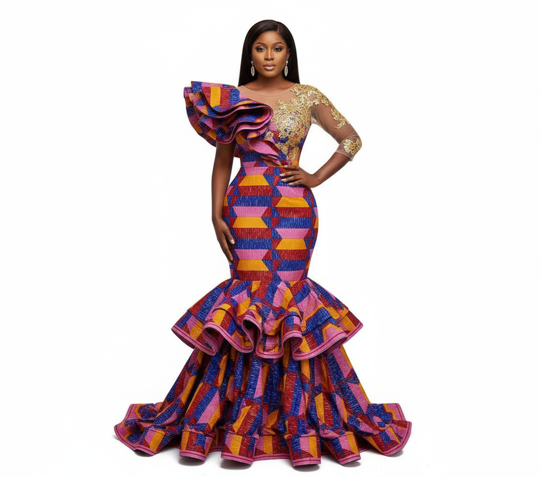 wax kente deux tons 6 yards