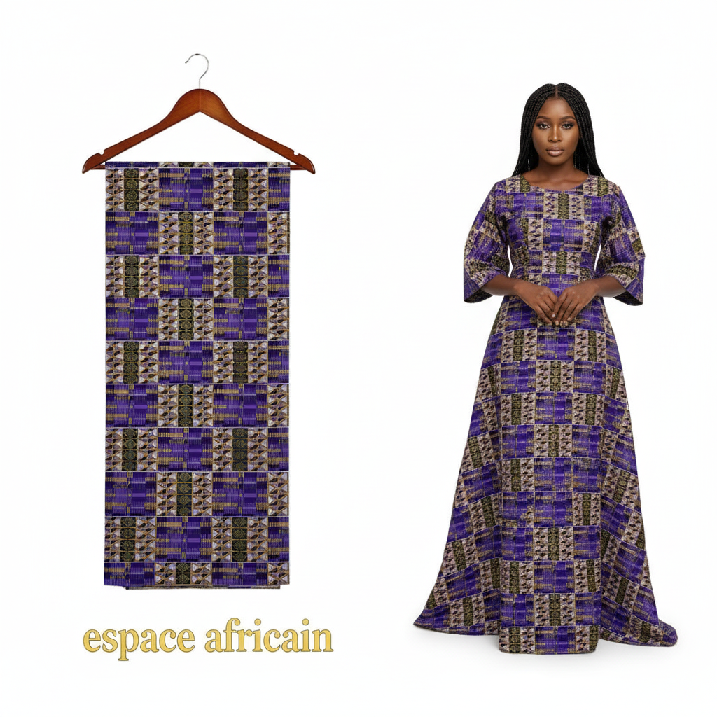 Tissu Pagne Africain Brillant 6 Yards