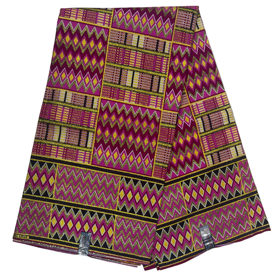 Wax Tissu Pagne Africain pailleté Brillant 6 Yards