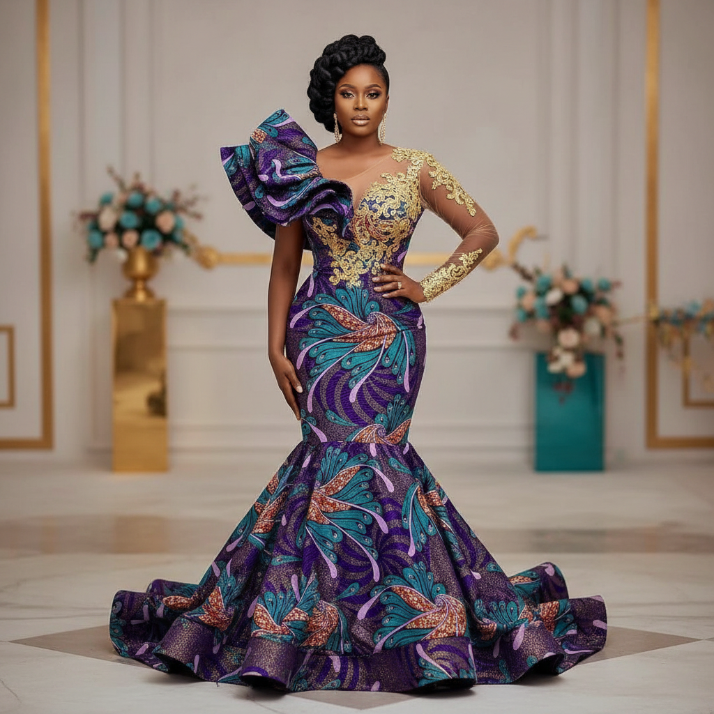 Tissu Pagne Africain Brillant 6 Yards