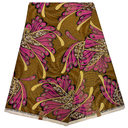 Wax Pagne Tissu Africain Brillant 6 Yards