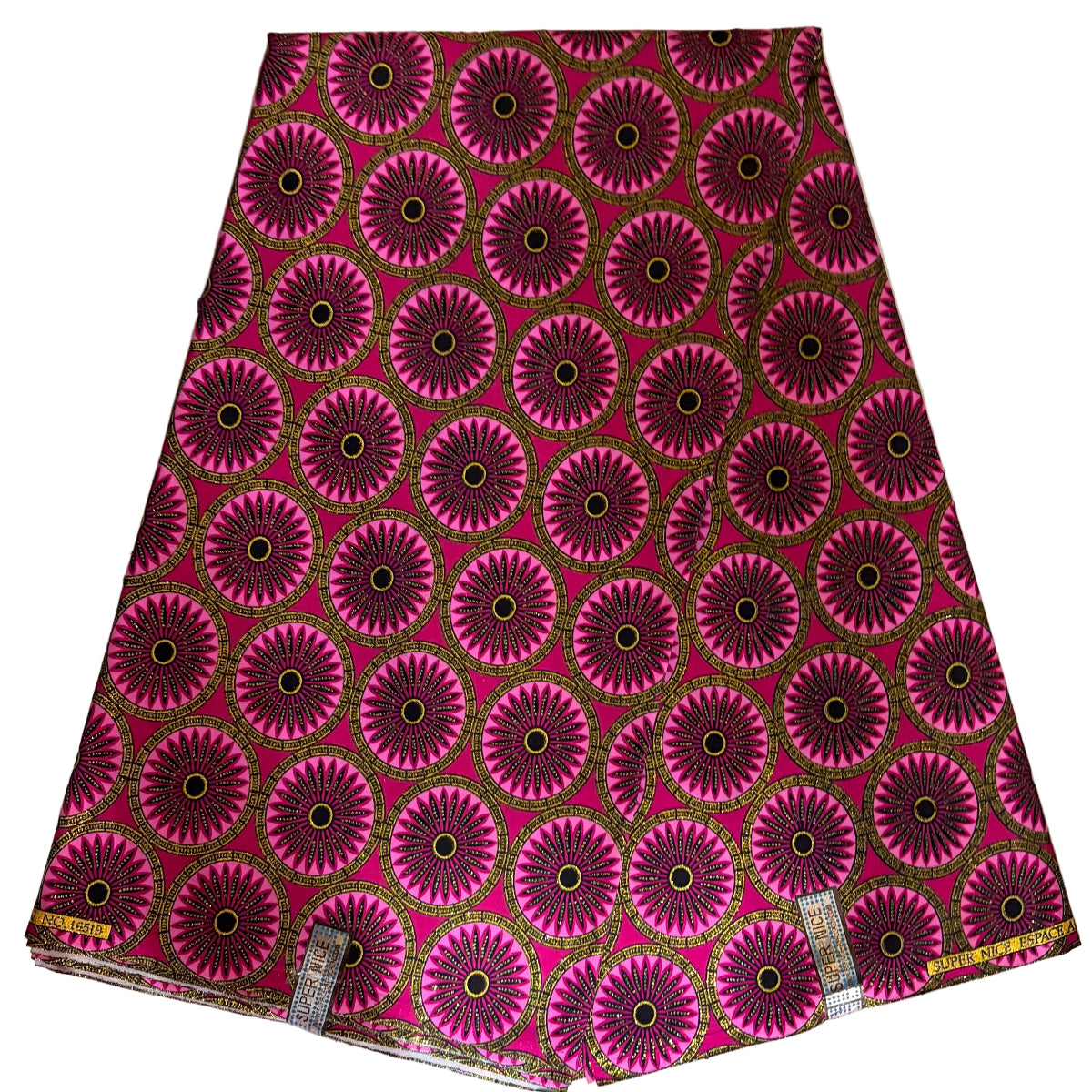Wax Tissu Pagne Africain pailleté Brillant 6 Yards