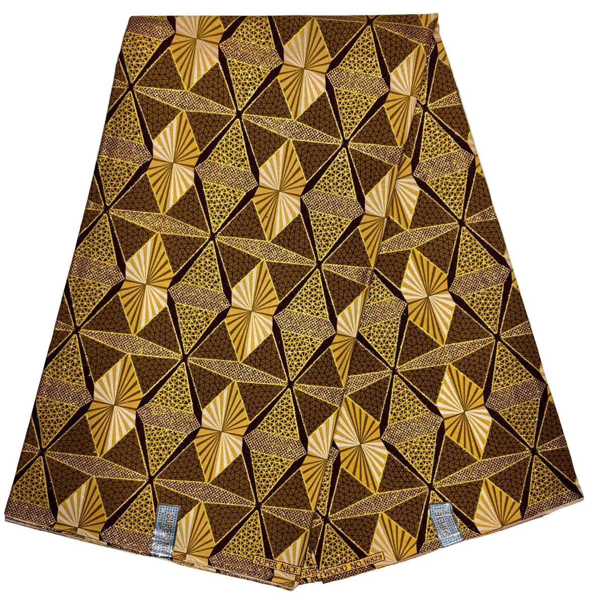 Wax Tissu Pagne Africain pailleté Brillant 6 Yards