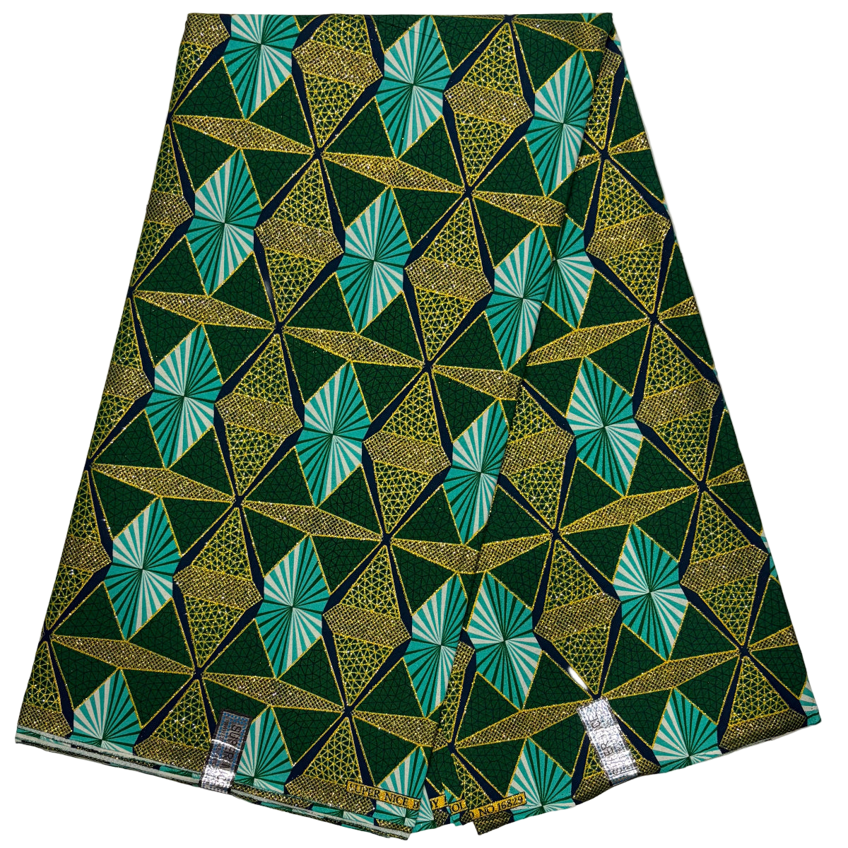 Wax Tissu Pagne Africain pailleté Brillant 6 Yards