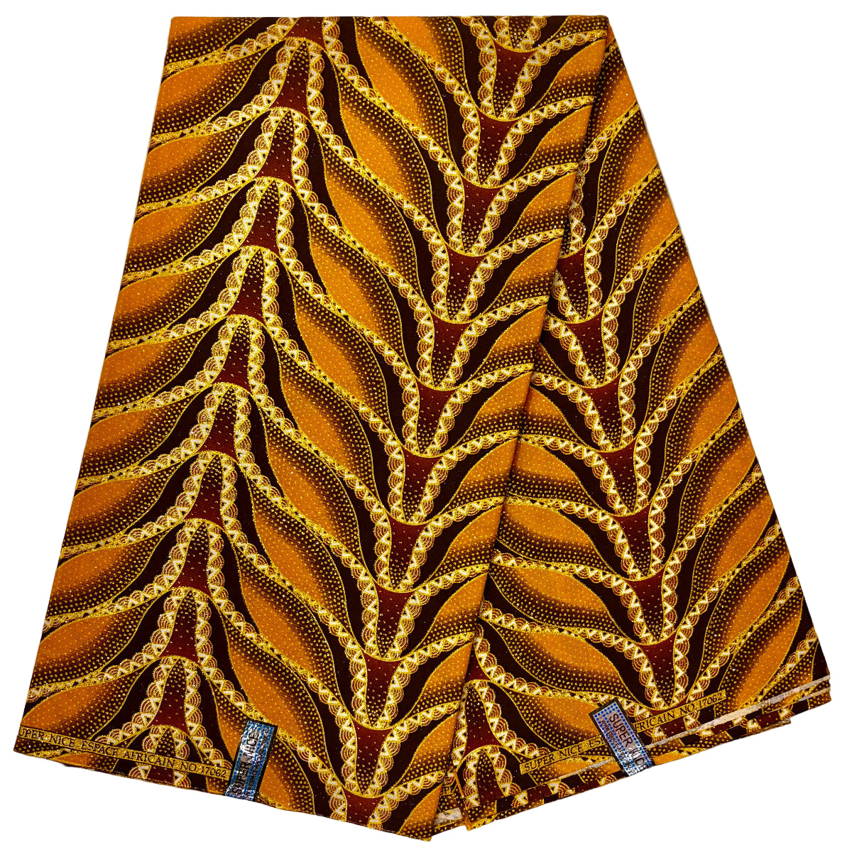 Wax Tissu Pagne Africain pailleté Brillant 6 Yards