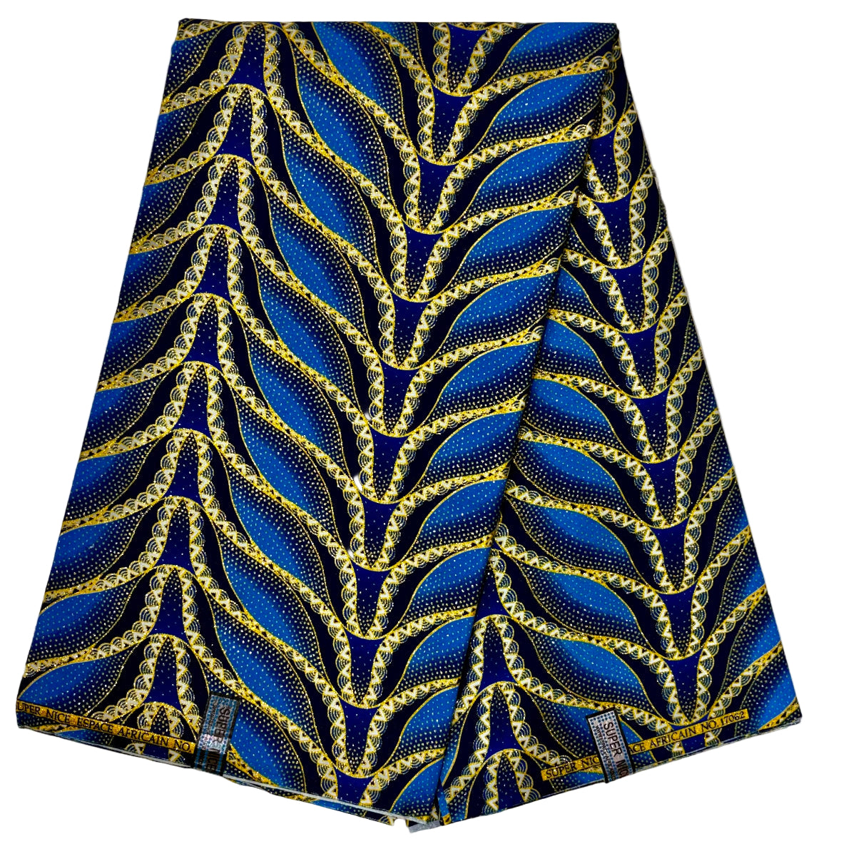 Wax Tissu Pagne Africain pailleté Brillant 6 Yards