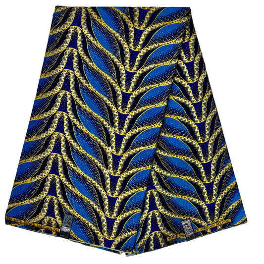 Wax Tissu Pagne Africain pailleté Brillant 6 Yards