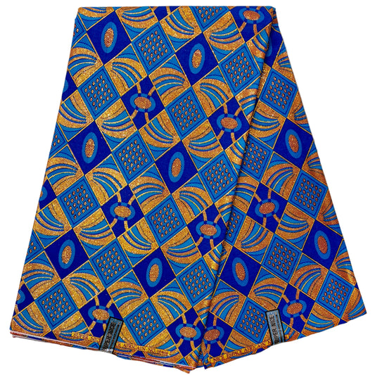 Wax Tissu Pagne Africain pailleté Brillant 6 Yards