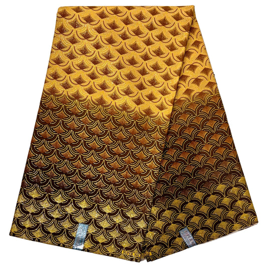 Wax Tissu Pagne Africain pailleté Brillant 6 Yards
