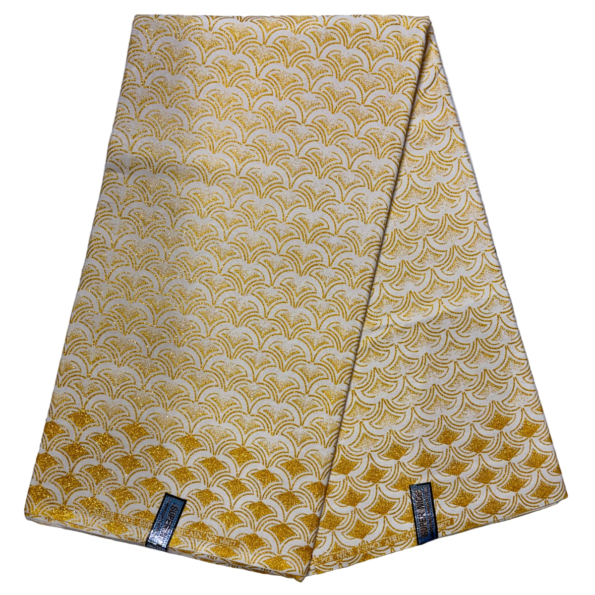 Wax Tissu Pagne Africain pailleté Brillant 6 Yards