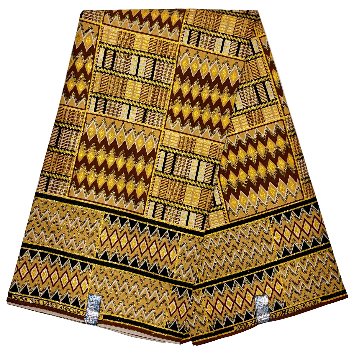 Wax Tissu Pagne Africain pailleté Brillant 6 Yards