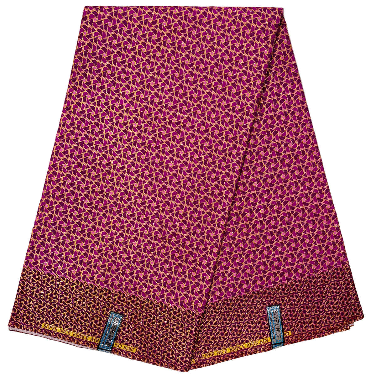 Wax Tissu Pagne Africain pailleté Brillant 6 Yards