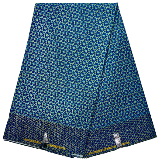 Wax Tissu Pagne Africain pailleté Brillant 6 Yards