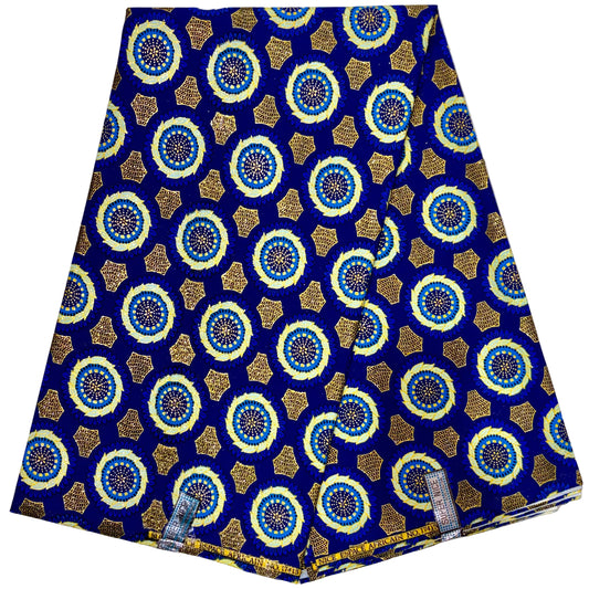 Wax Tissu Pagne Africain pailleté Brillant 6 Yards